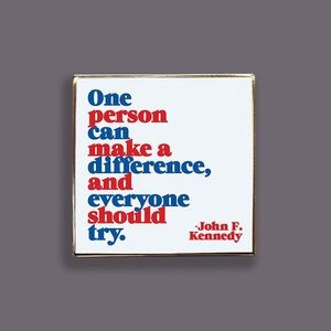 NWT Quotable Pins JFK Quote